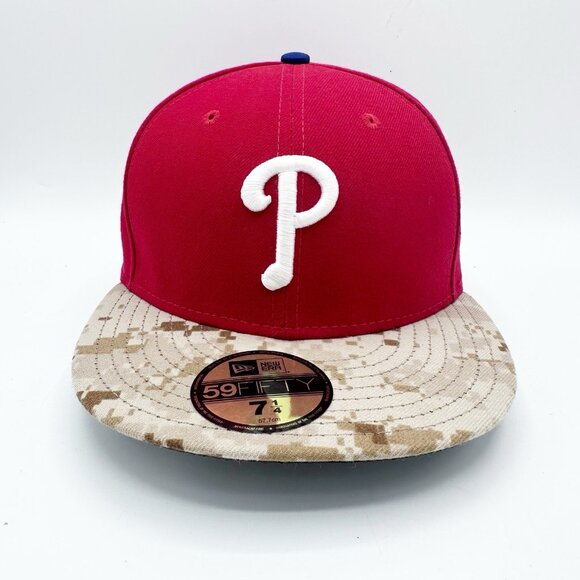 Philadelphia Phillies 2015 Stars N Stripes 7-1/4 Fitted Hat New Era 59FIFTY Red - Picture 2 of 9